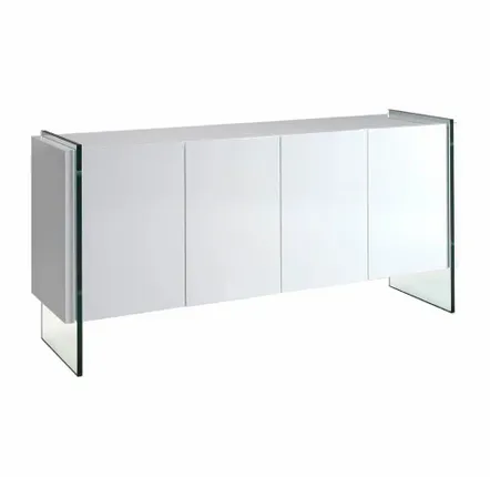 Mobilier et rangements pour bureau - Buffet en verre blanc - ANGEL CERDÁ