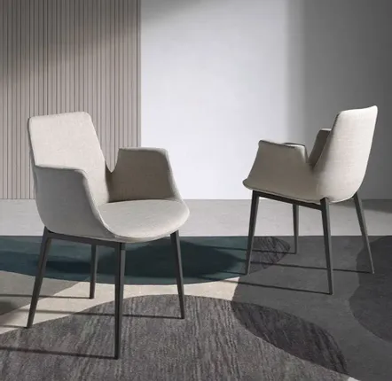 Chaises - Chaise de table à manger rembourrée en tissu - ANGEL CERDÁ