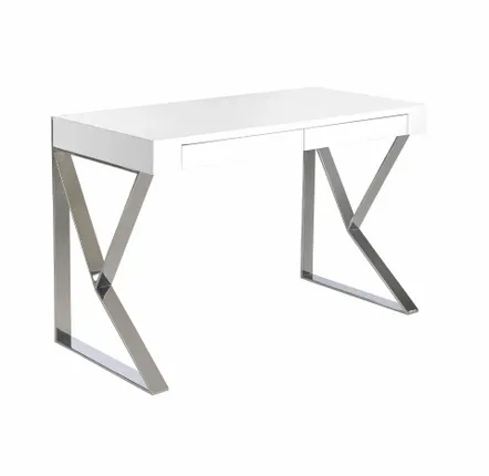 Mobilier et rangements pour bureau - Bureau blanc et acier - ANGEL CERDÁ