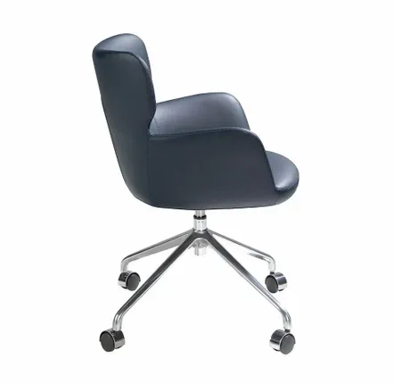 Office seating - Office swivel chair blue leatherette - ANGEL CERDÁ
