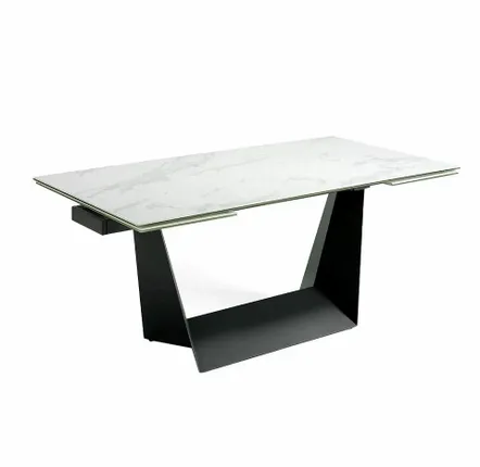 Dining Tables - White marble extendable dining table - ANGEL CERDÁ