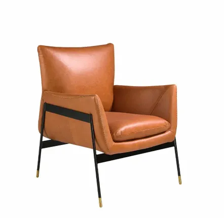 Armchairs - Upholstered armchair brown cowhide leather - ANGEL CERDÁ
