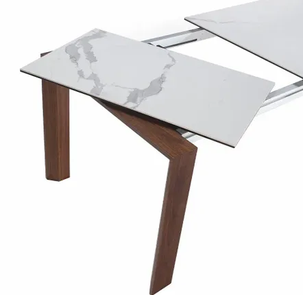 Tables Salle à Manger - Table de salle à manger extensible en marbre blanc - ANGEL CERDÁ