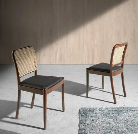 Chaises - Chaise de table à manger carrée en rotin - ANGEL CERDÁ