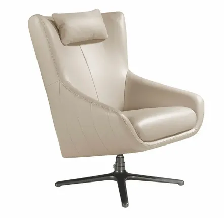 Fauteuils - Fauteuil pivotant en cuir avec coussin amovible - ANGEL CERDÁ