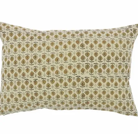 Curtains and window coverings - Indienne Cushion 30X45 Cm Ocre Semis - EN FIL D'INDIENNE...
