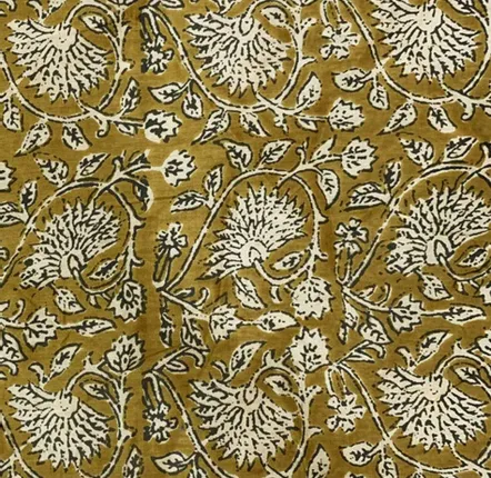 Rideaux et voilages - INDIENNE Tote Bag 38x40 cm INDIENNE TABAC FEUILLE - EN FIL D'INDIENNE...