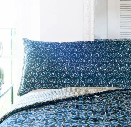 Bed linens - Art Deco Cushion Cover 50X100 Cm - EN FIL D'INDIENNE...