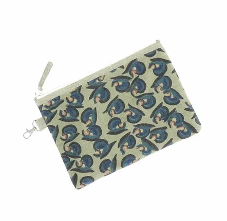 Coussins textile - ART DECO Trousse Plate Large 18x26 cm BEIGE - EN FIL D'INDIENNE...