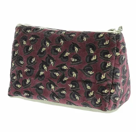 Bed linens - Art Deco Vanity Clutch Xl 34X22X15 Cm Bordeaux - EN FIL D'INDIENNE...
