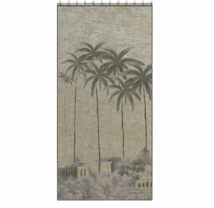 Rideaux et voilages - BADALPUR rideau en lin imprimé Ananbo 140x280 cm LIN - Panneau gauche - EN FIL D'INDIENNE...