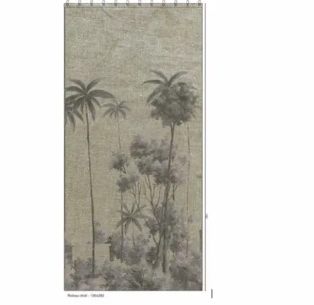 Rideaux et voilages - BADALPUR rideau en lin imprimé Ananbo 140x280 cm LIN - Panneau de droite - EN FIL D'INDIENNE...