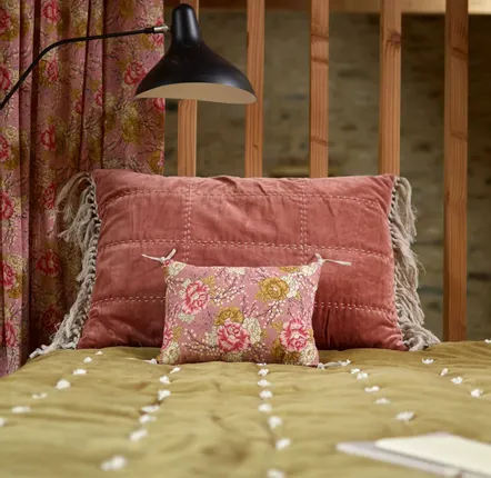 Curtains and window coverings - Bloom Cushion Cover 25X35 Cm Bloom Terracotta - EN FIL D'INDIENNE...