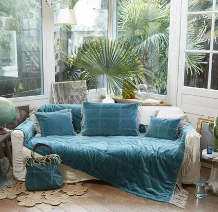 Bed linens - Boho Plaid 130X250 Cm Boho Canard - EN FIL D'INDIENNE...