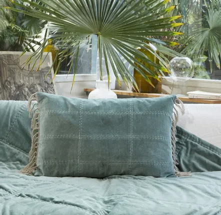 Coussins - BOHO Housse de coussin 50x75 cm - EN FIL D'INDIENNE...