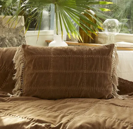 Coussins - BOHO Housse de coussin 50x75 cm - EN FIL D'INDIENNE...