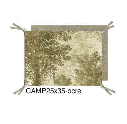 Rideaux et voilages - CAMPAGNE Housse de coussin imprimé Ananbô 25x35 cm OCRE - EN FIL D'INDIENNE...