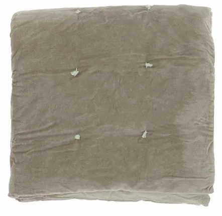 Linge de lit - COCHIN Bout de lit en lin imprimé Ananbo 90x200 cm - BEIGE - EN FIL D'INDIENNE...