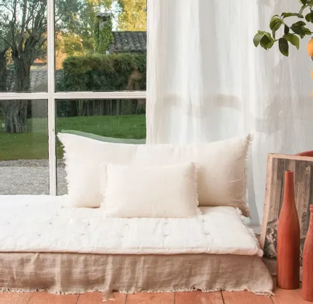 Fabric cushions - Etamine Cushion Cover 45X100 Cm - EN FIL D'INDIENNE...
