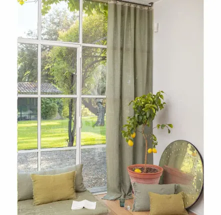 Rideaux et voilages - ETAMINE VOILE 140x300 cm LICHEN - EN FIL D'INDIENNE...