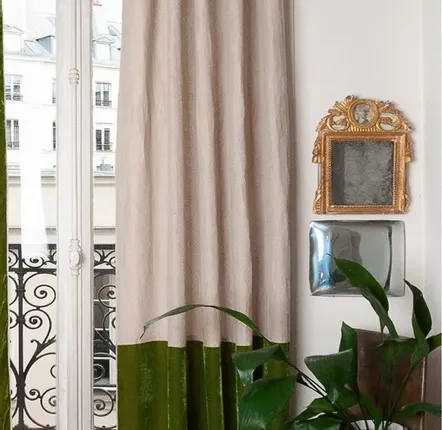 Curtains and window coverings - Fortuna Duo Curtain 140X300 Cm Fortuna Avocat - EN FIL D'INDIENNE...