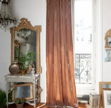 Rideaux et voilages - FORTUNA Rideau 110x300 cm TAUPE - EN FIL D'INDIENNE...