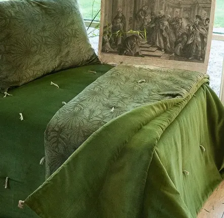 Curtains and window coverings - Goa Sofa Cover 90X200 Cm Olive - EN FIL D'INDIENNE...