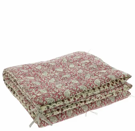 Bed linens - Indienne Sofa Cover 90X200 Cm Terracotta - EN FIL D'INDIENNE...