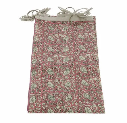 Fabric cushions - Indienne  Voil 145X280 Cm Indienne Terracotta Feuille - EN FIL D'INDIENNE...