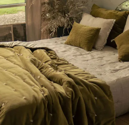 Bed linens - Lyric Quilt 230X250 Cm Lyric Olive - EN FIL D'INDIENNE...