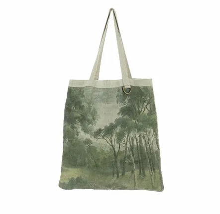 Rideaux et voilages - MANOSQUE Tote bag en lin imprimé Ananbo 38x40 cm Multicolore - EN FIL D'INDIENNE...