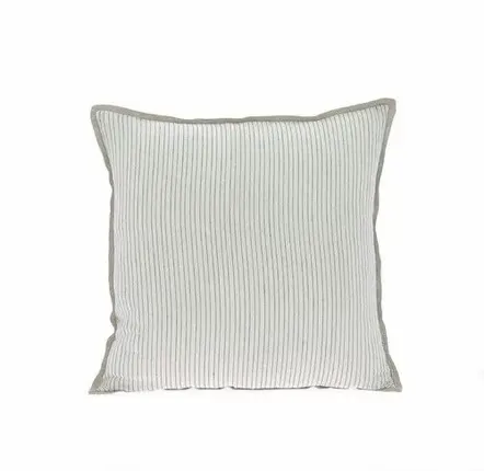 Fabric cushions - Pensee Summer Cushion Cover 45X45 Cm Pensees Coton Gris - EN FIL D'INDIENNE...