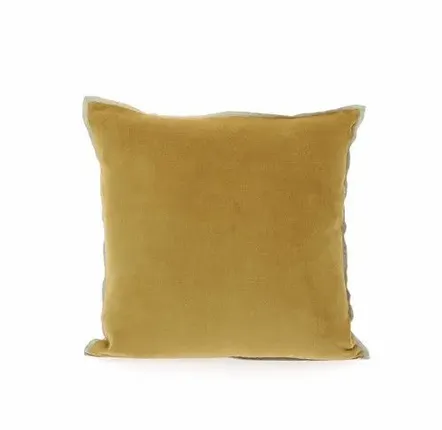 Coussins textile - PENSEE VELOURS  Housse de coussin 45x45 cm PENSEES VELOURS TABAC - EN FIL D'INDIENNE...