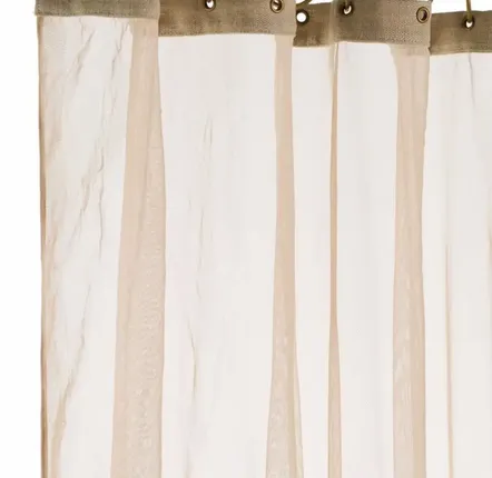 Rideaux et voilages - TULLE Voilage 120X300 CM TULLE BEIGE - EN FIL D'INDIENNE...