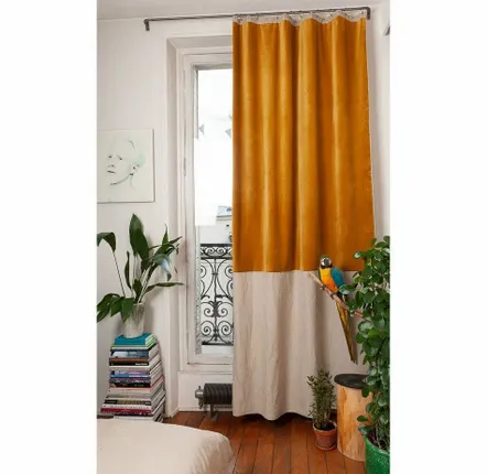 Rideaux et voilages - DUO Rideau 140x280 cm TABAC - EN FIL D'INDIENNE...