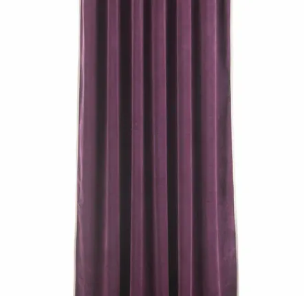 Rideaux et voilages - MEDICIS rideau occultant en velours de coton 130x280cm VIOLETTE - EN FIL D'INDIENNE...