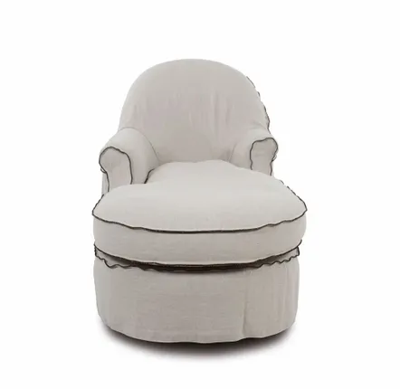 Lounge chairs for hospitalities & contracts - Victoria Cover | Chaise Longue with removable fabric cover - CREARTE COLLECTIONS