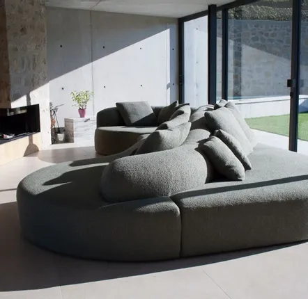 Sofas for hospitalities & contracts - Organic Crearte LAB |Double Sided Curved Sofa 100% Bespoke - CREARTE COLLECTIONS