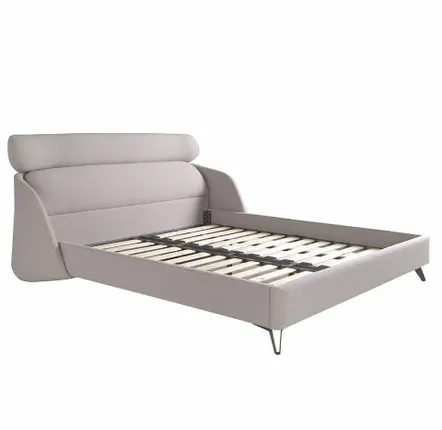 Beds - Light grey fabric bed - ANGEL CERDÁ