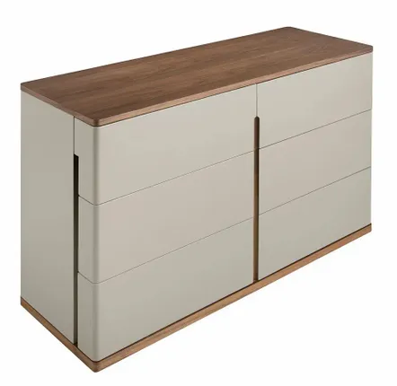 Commodes - Commode en bois gris et noyer - ANGEL CERDÁ