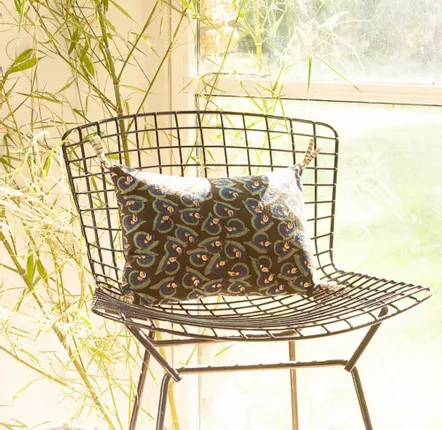 Coussins textile - ART DECO Housse de Coussin 25x35 cm - EN FIL D'INDIENNE...