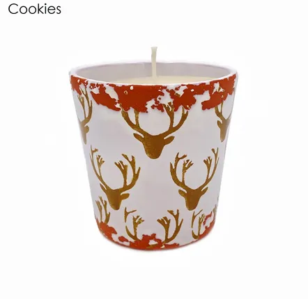 Bougies - Bougie parfumée en céramique cerf de Noël taille M - WAX DESIGN - BARCELONA