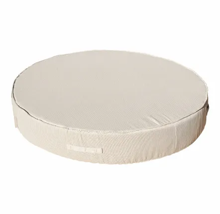 Equipements espace extérieur - Lit bain de soleil extérieur en mousse rond beige et blanc - MX HOME