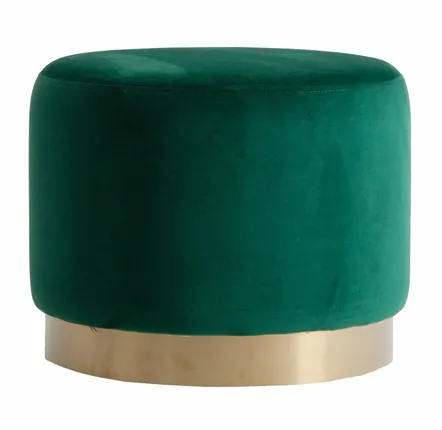 Repose-pieds - Repose- pied en velours vert 51x51x42 cm - VICAL