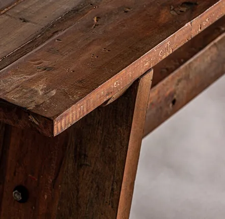 Benches - Brown mango wood bench 200x35x48 cm - VICAL