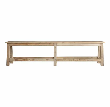 Benches - Brown teak wood bench 182x37x47 cm - VICAL