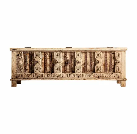 TV stands - TV cabinet in aged brown mango wood in 171x53x63 cm - VICAL