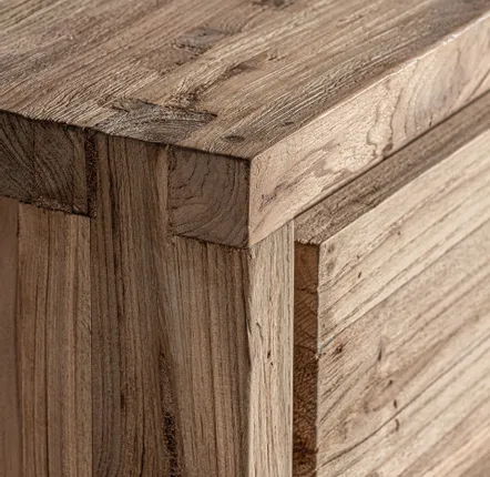 Commodes - Commode en bois de chemin de fer marron 140x50x80 cm - VICAL