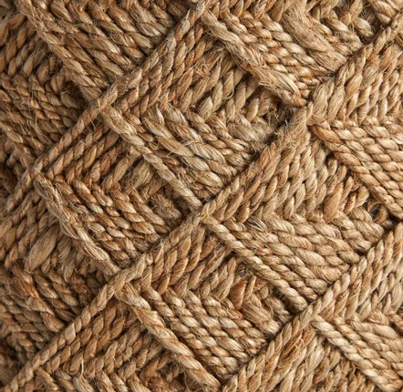 Repose-pieds - Puff en jute marron 40x40x46 cm - VICAL