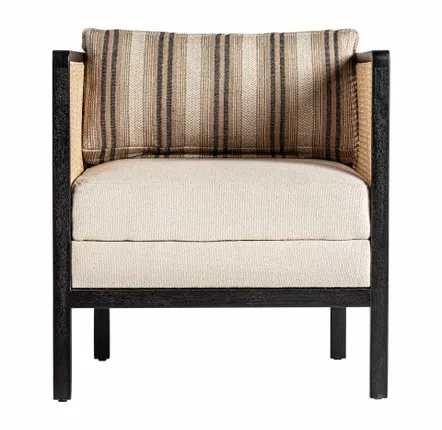 Fauteuils - Fauteuil en bois de mangue beige  en 73x73x83 cm - VICAL